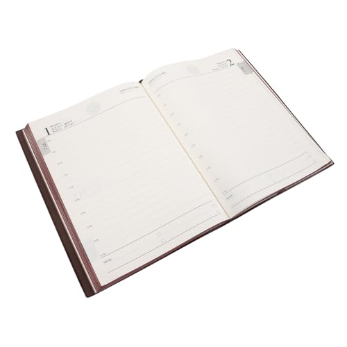 LALAFINA Effizienz-notizbuch mit Weichem Ledereinband Planer Notizblock für Home Office und Reisen von LALAFINA