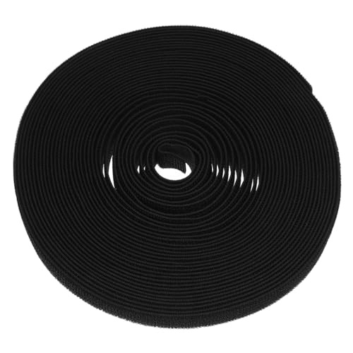 LALAFINA Elastisches Nylon Klettverschlussband Schwarz Yards für Nähprojekte Heimwerkerarbeiten und Diy Reparaturen Weich und Langlebig Hohe Elastizität Sicherer Halt von LALAFINA