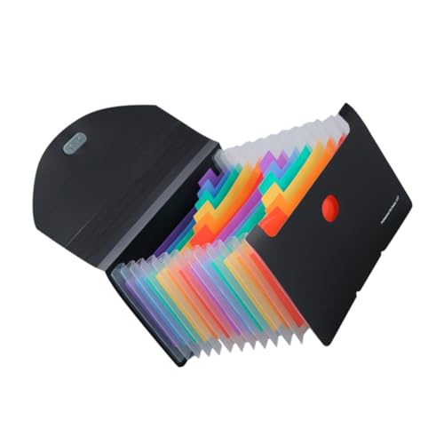 LALAFINA Fächer Organizer Schwarz mit Regenbogen Tragbare Aktenmappe für Quittungen Dokumente und Karten Erweiterbarer Fächermappe mit Drei Seitenversiegelung für Optimale und Ordnung LALAFINA Fächer Organizer Schwarz mit Regenbogen Tragbare Aktenmappe für Quittungen Dokumente und Karten Erweiterbarer Fächermappe mit Drei Seitenversiegelung für Optimale und Ordnung von LALAFINA