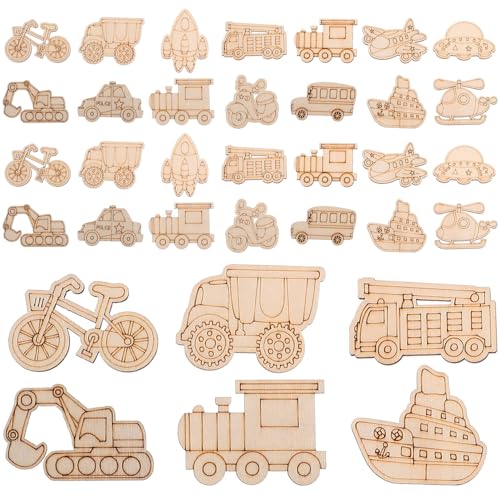 LALAFINA Fahrzeugausschnitte Aus Holz Lkw 50 Stück Unlackierte Holzscheiben Diy Leeres Auto Fahrzeug Fahrrad Bagger Hubschrauber Holzornamente Ausschnitt Zum Bemalen LALAFINA Fahrzeugausschnitte Aus Holz Lkw 50 Stück Unlackierte Holzscheiben Diy Leeres Auto Fahrzeug Fahrrad Bagger Hubschrauber Holzornamente Ausschnitt Zum Bemalen von LALAFINA