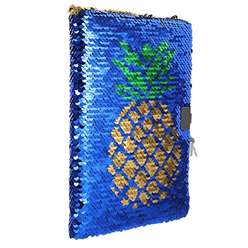 LALAFINA Glitzerndes Notizbuch mit Umkehrbarem Paillettenbezug und Schloss Kreatives Tagebuch für Schüler und Büromitarbeiter für Notizen und Gedanken von LALAFINA