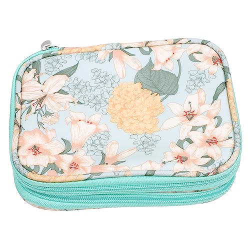 LALAFINA Häkelbedarf Aufbewahrungsetui mit Reißverschluss und Fächern für Häkelnadeln Robuste Tragbare Tasche für Reisen und Zuhause für Stricknadeln und Zubehör von LALAFINA