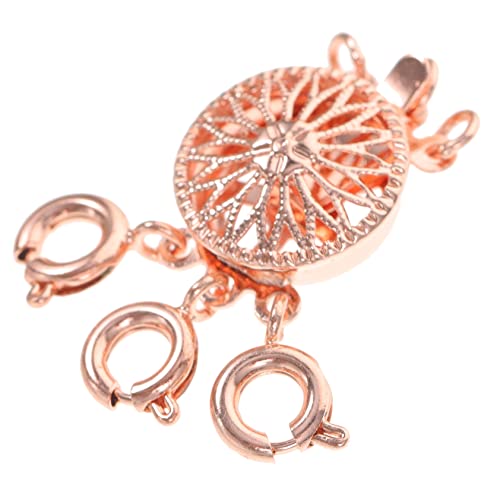 LALAFINA Halskette Schichtenverschluss für Frauen Ring Sonnenblume Schmuckseparator Hochwertigem Installieren für Diy Schichten und Armbänder Roségoldfarben von LALAFINA