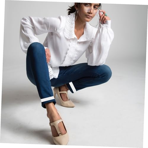 LALAFINA Hemdsaum Klebeband Weiß Saumband zum Aufbügeln Polyester Fusing Tape für Jeans Hosen Kürzen DIY Supplies Modische Selbstklebende Saumfixierung ohne Nähen von LALAFINA
