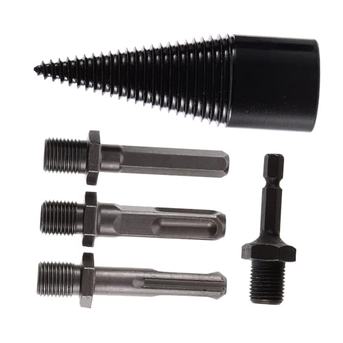 LALAFINA Hochfester Holzspalter bohrersatz aus Kohlenstoffstahl mit Austauschbaren Griffen Verschleißfest Stoßfest Konischer Bohrer für Brennholz Geeignet für Walnuss und Platane LALAFINA Hochfester Holzspalter bohrersatz aus Kohlenstoffstahl mit Austauschbaren Griffen Verschleißfest Stoßfest Konischer Bohrer für Brennholz Geeignet für Walnuss und Platane von LALAFINA