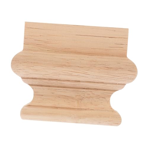 LALAFINA Holz Geschnitzte Dekorative Möbelapplikation Römische Säule Onlay Unbemalt Handgefertigt Eleganter Holzbeschlag für Schrank Tür Kaminrahmen von LALAFINA