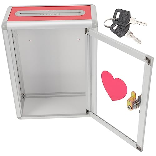 LALAFINA Kasten Transparente Wahlurne Trinkgeldglas Mit Schloss Wohltätigkeit Sparer Tipps Abstimmung Party Schließfach Klein Sperren Tragbar Spendenboxen Geld Verstauen Aluminiumlegierung von LALAFINA