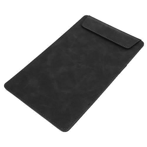 LALAFINA Ledermappen für Menüs Multifunktionales Clip Board im Stilvollen Design für Konferenzen und Nacht Schwarz für Dokumente und Notizen von LALAFINA