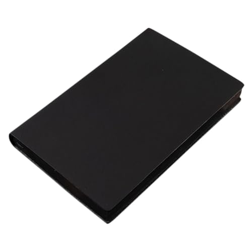 LALAFINA Leeres Notizbuch mit PU Hülle Schwarzes Papier Vielseitig Einsetzbar für Journaling Planung und Notizen Tragbar für Schule und von LALAFINA