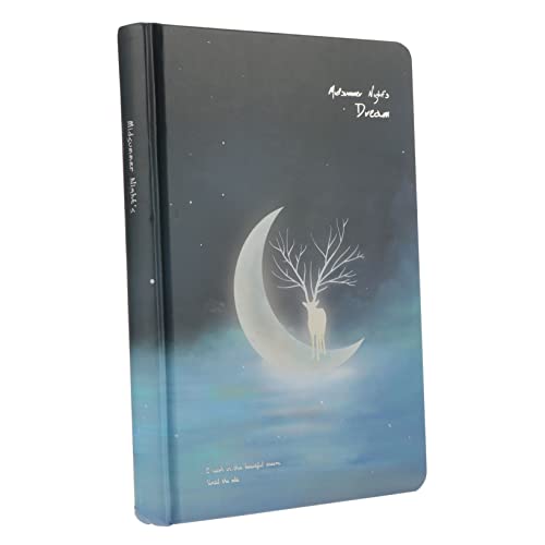 LALAFINA Luminous Notizbuch mit Schönem Sternenhimmel Design Wiederverwendbares Tagebuch für Kreative Reisen Dekoratives Manuskript mit Einzigartigen Aquarell Hintergründen von LALAFINA