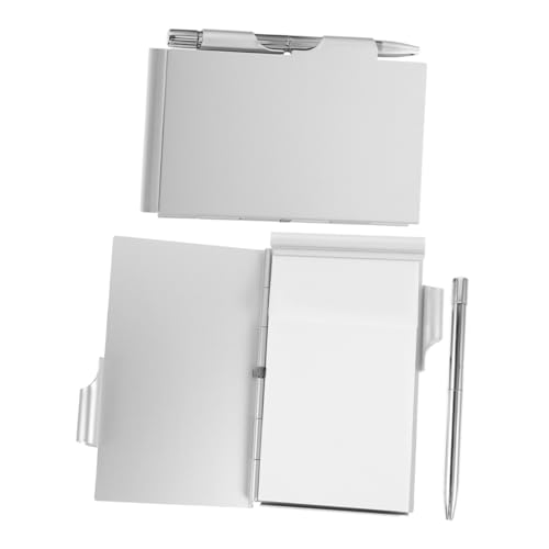 LALAFINA Mini-taschen-notizblock Mit Stift, Nachfüllbarer Aluminium-notizbuchhalter, Kleines Metall-tagebuch Für Büroreisen LALAFINA Mini-taschen-notizblock Mit Stift, Nachfüllbarer Aluminium-notizbuchhalter, Kleines Metall-tagebuch Für Büroreisen von LALAFINA