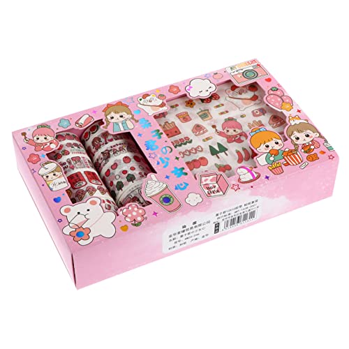 LALAFINA Niedliches Cartoon Washi Tape Set Dekorative Klebebänder für Scrapbooking Diy und Tagebuchgestaltung für Bastelprojekte von LALAFINA