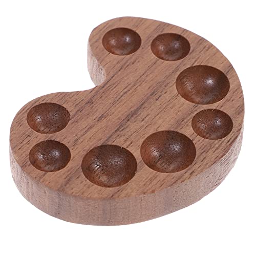 LALAFINA Pigmentbox Palette Leer Aquarellpalette Dosenhalter Malpalette Aquarellpigmentetui Mini Aquarellpalette Aufbewahrungspfannen Wasserfarbpalette Holz Braun von LALAFINA