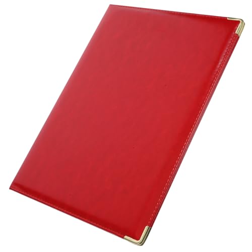 LALAFINA Portfolio Ordner mit Großem Stauraum Dokumentenmappe für Konferenzen Büro und Veranstaltungen Praktischer Organizer für Wichtige Unterlagen und Karten Stilvolles Design Rot mit LALAFINA Portfolio Ordner mit Großem Stauraum Dokumentenmappe für Konferenzen Büro und Veranstaltungen Praktischer Organizer für Wichtige Unterlagen und Karten Stilvolles Design Rot mit von LALAFINA
