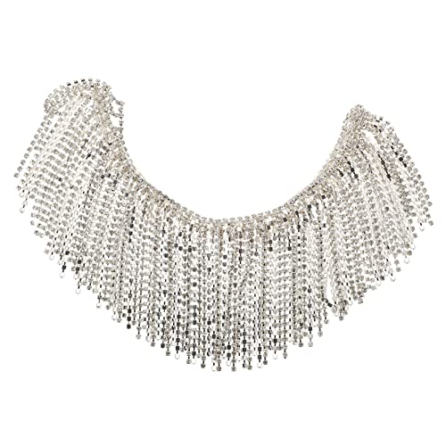 LALAFINA Rhinestone Quaste Kette Dekoration für Kleidung Schmuck und Diy Projekte Lange Strasskette Robuster Kristallkralle für Festliche Anlässe und Kreative Bastelarbeiten von LALAFINA