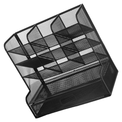 LALAFINA Schreibtisch-schreibwaren-organizer Stifthalter Aus Metall Aufbewahrungsbox Fürs Büro Stiftehalter Aus Netzstoff Desktop-organizer Ordentlicher Schreibtisch Bürobedarf von LALAFINA