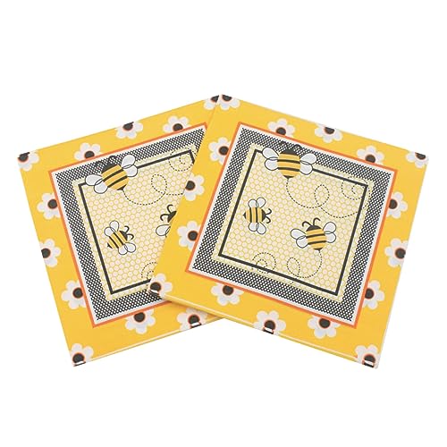 LALAFINA Servietten Mit Cartoon-bienen-aufdruck 40 Stück Einwegservietten Papierhandtuch Für Partys Abendessen Thanksgiving Saugfähiges Material LALAFINA Servietten Mit Cartoon-bienen-aufdruck 40 Stück Einwegservietten Papierhandtuch Für Partys Abendessen Thanksgiving Saugfähiges Material von LALAFINA