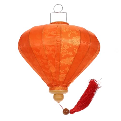 LALAFINA Vietnamese Lantern Wasserfall Design Langlebige Stofflaterne für Hochzeiten Gartenpartys und Hängende Deko für und Außenbereiche Orangefarben von LALAFINA