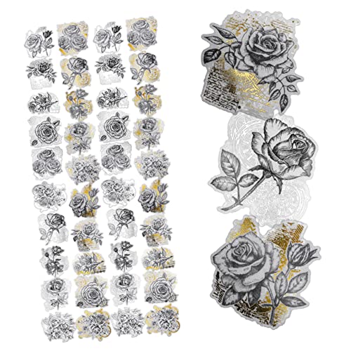 LALAFINA Vintage Blumenaufkleber Diy Handwerk Aufkleber für Scrapbooking Tagebuch und Kalenderdekoration pro Packung Selbstklebend für Kreative Projekte LALAFINA Vintage Blumenaufkleber Diy Handwerk Aufkleber für Scrapbooking Tagebuch und Kalenderdekoration pro Packung Selbstklebend für Kreative Projekte von LALAFINA