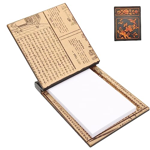 LALAFINA Vintage Notizbuch aus Holz Antikes Tagebuch für Notizen Retro Stil Notepad für Zuhause und Schule Schreibheft mit Nostalgischem als für Besondere Anlässe von LALAFINA
