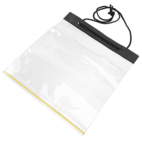 LALAFINA wasserdichte Kartenmappe mit Kordelzug Tragbare Aufbewahrungstasche für Dokumente für Outdoor Aktivitäten Camping und Reisen PVC Organizer Weiß S von LALAFINA
