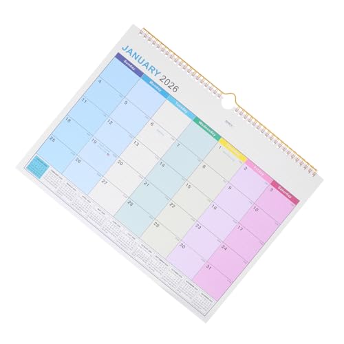 Wandkalender 2026–2027 18 Monate Hängekalender Spiralbindung Akademischer Planer Terminplaner Dickes Papier Ästhetischer Notizblock Für Büro Und Familie von LALAFINA