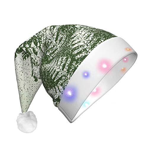 LAMAME Pflanzliche Silhouette, natürlich, Farnblatt, bedruckt, Weihnachtsmütze, Weihnachtsmütze, neutral, LED von LAMAME