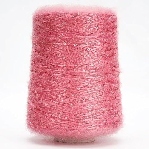 520 g glitzerndes Garn, weiches, natürliches, buntes Plüsch-Mohair-Paillettengarn zum Stricken, Eisseide, metallisiertes Garn, Webart, Häkel-Nähgarn 520 g glitzerndes Garn, weiches, natürliches, buntes Plüsch-Mohair-Paillettengarn zum Stricken, Eisseide, metallisiertes Garn, Webart, Häkel-Nähgarn von LAMPPE