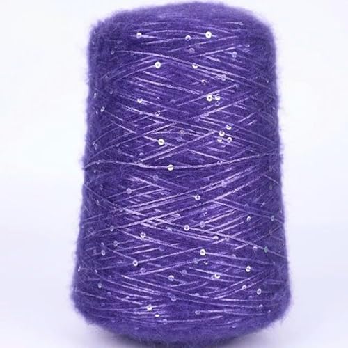 520 g glitzerndes Garn, weiches, natürliches, buntes Plüsch-Mohair-Paillettengarn zum Stricken, Eisseide, metallisiertes Garn, Webart, Häkel-Nähgarn 520 g glitzerndes Garn, weiches, natürliches, buntes Plüsch-Mohair-Paillettengarn zum Stricken, Eisseide, metallisiertes Garn, Webart, Häkel-Nähgarn von LAMPPE