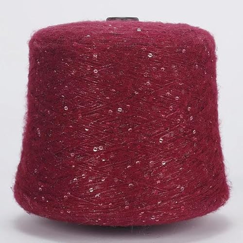 520 g glitzerndes Garn, weiches, natürliches, buntes Plüsch-Mohair-Paillettengarn zum Stricken, Eisseide, metallisiertes Garn, Webart, Häkel-Nähgarn 520 g glitzerndes Garn, weiches, natürliches, buntes Plüsch-Mohair-Paillettengarn zum Stricken, Eisseide, metallisiertes Garn, Webart, Häkel-Nähgarn von LAMPPE