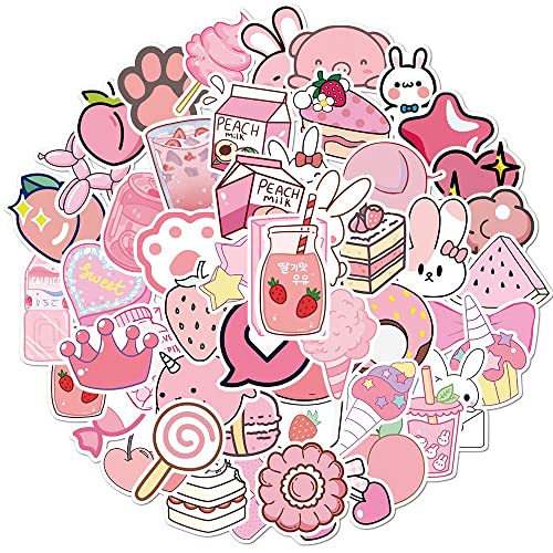 50 Stück rosa süße Aufkleber-Set, wasserdicht, selbstklebend, Vinyl-Aufkleber, Aufkleber, Kawaii-Aufkleber, ästhetisch für Wasserflaschen, Laptops, Scrapbooks, Mädchen, Teenager (verschiedene Muster) 50 Stück rosa süße Aufkleber-Set, wasserdicht, selbstklebend, Vinyl-Aufkleber, Aufkleber, Kawaii-Aufkleber, ästhetisch für Wasserflaschen, Laptops, Scrapbooks, Mädchen, Teenager (verschiedene Muster) von LAMXD