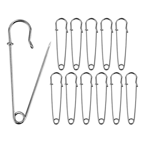LAMXD Große Lebensmittelnadeln, 20 Stück, 63 mm, Extra große Sicherheitsnadeln, Kiltnadeln, für Kilt, Decke, Stricken, Handarbeiten LAMXD Große Lebensmittelnadeln, 20 Stück, 63 mm, Extra große Sicherheitsnadeln, Kiltnadeln, für Kilt, Decke, Stricken, Handarbeiten von LAMXD