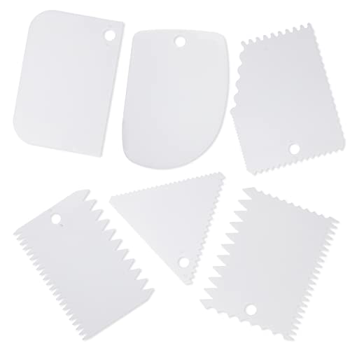 LAMXD 6-teiliges Kuchenschaber-Set mit cremefarbenen Kanten, zum Glätten von Brot, Kuchen, 6 Stück LAMXD 6-teiliges Kuchenschaber-Set mit cremefarbenen Kanten, zum Glätten von Brot, Kuchen, 6 Stück von LAMXD