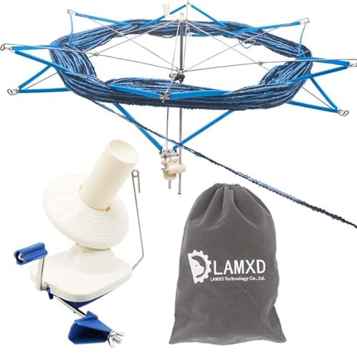 LAMXD Wollwickler Yarn Garnwinder Kreuzwickler Knäuelwickler Wolle String Kugel Skein Winder Knitting Wool Hand Operated Handbetriebene Strang Maschine Aufziehen und Zubehör Swift Knäuel Winder von LAMXD