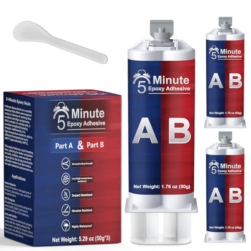 LAMXIN 5 Minutes Epoxidharz Kleber 150ml, Zäher Transparent Epoxy Kleber Schnelle Reparatur, 2 Komponenten Kleber zum Kleben und Versiegeln von Metall, Kunststoff, Holz, Glas, Keramik von LAMXIN