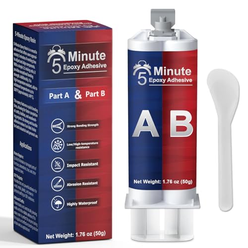 LAMXIN 5 Minutes Epoxidharz Kleber 50ml, Zäher Transparent Epoxy Kleber Schnelle Reparatur, 2 Komponenten Kleber zum Kleben und Versiegeln von Metall, Kunststoff, Holz, Glas, Keramik von LAMXIN