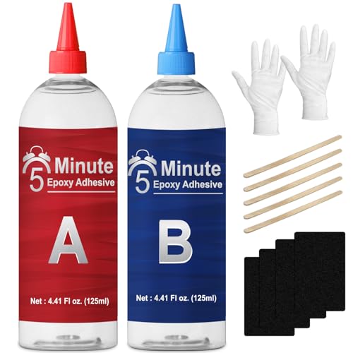 LAMXIN 5 Minutes Epoxy Kleber 250ml, Zäher Dauerhafter Hitzebeständiger 2 Komponenten Kleber Epoxidharz, Schnell Aushärtender Klarer Zwei Komponentenkleber für Metall, Holz, Fliesen, Kunststoffe LAMXIN 5 Minutes Epoxy Kleber 250ml, Zäher Dauerhafter Hitzebeständiger 2 Komponenten Kleber Epoxidharz, Schnell Aushärtender Klarer Zwei Komponentenkleber für Metall, Holz, Fliesen, Kunststoffe von LAMXIN