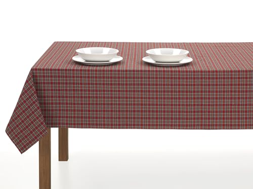 LAN&LAN - tischdecke Weihnachten, für große rechteckige Tische, weihnachtstischdecke große Karos mit DREI verschiedenen Größen zur Auswahl (Klein Bilder, 140 x 100) von LAN&LAN