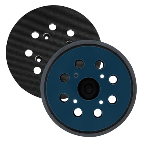 2 Stück 125mm Schleifteller für Ryobi RS290 RS280, Milwaukee 6021-21, 6034-21, 8 Löcher Stützteller Schleifplatte, Schleifscheiben Zubehör für Exzenterschleifer, Ersatzpads für Schleifmaschinen von LANAFAY