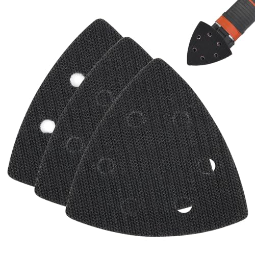 3 Stück Dreieck Schleifpad Ersatzpad für Delta Schleifplatte, 93x93x93 mm Delta Schleifer Ersatzpad, 6 Löcher Ersatz-Schleifpads Selbstklebend für Schleifpapier Dreieck Schleifer(Schwarz) 3 Stück Dreieck Schleifpad Ersatzpad für Delta Schleifplatte, 93x93x93 mm Delta Schleifer Ersatzpad, 6 Löcher Ersatz-Schleifpads Selbstklebend für Schleifpapier Dreieck Schleifer(Schwarz) von LANAFAY