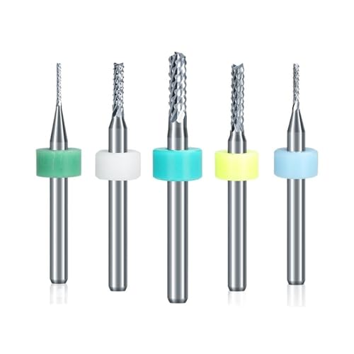 10 stücke 0,5-3,175mm Hartmetall PCB Fräser Set 3, Schaft CNC Graviermaschine Schaftfräser Mais(10pcs 3.175mm) von LANAPPTLTG