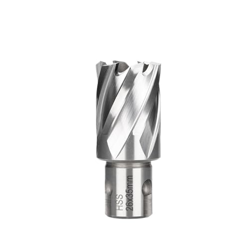 CMCP HSS-Ringschneider-Kernbohrer, Weldon-Schaft, Lochsäge, Hohlbohrer, passend for Bohren von Metall, for Magnetbohrer, 12–30 mm(26x35mm) von LANAPPTLTG