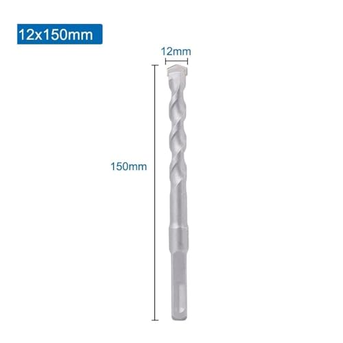CMCP SDS Plus Bohrer 1 Stück Hammerbohrer Passend for Wandbeton Ziegelmauerwerk Elektrischer Hammer Lochsäge Bohrwerkzeuge 6-25 mm(12x150) von LANAPPTLTG