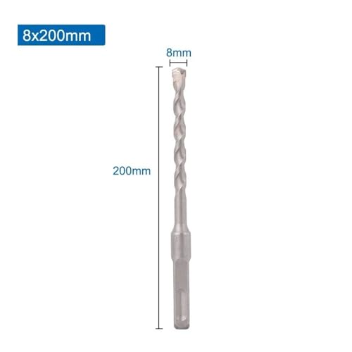 CMCP SDS Plus Bohrer 1 Stück Hammerbohrer Passend for Wandbeton Ziegelmauerwerk Elektrischer Hammer Lochsäge Bohrwerkzeuge 6-25 mm(8x200) von LANAPPTLTG