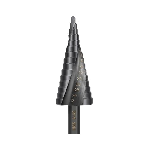 Stufenbohrer, Metallbohrer, 4–12/20/32 mm, 6–30, HSS-Kobalt-Stufenkegelbohrer-Set, Holz-/Metall-Lochschneider, Bohrwerkzeug(4-32mm) von LANAPPTLTG