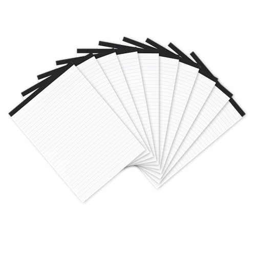 Landré Notizblöcke liniert A4, 50 Blatt pro Block, Letter, weiß, 10 Stück Landré Notizblöcke liniert A4, 50 Blatt pro Block, Letter, weiß, 10 Stück von LANDRÉ