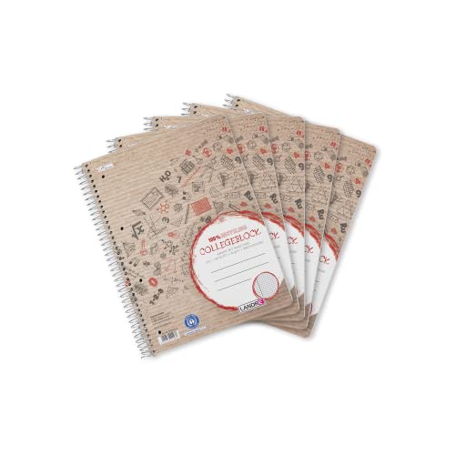 Landré Collegeblock A4 Recycling, kariert, 160 Blatt, gelocht, 5 Stück Landré Collegeblock A4 Recycling, kariert, 160 Blatt, gelocht, 5 Stück von LANDRÉ