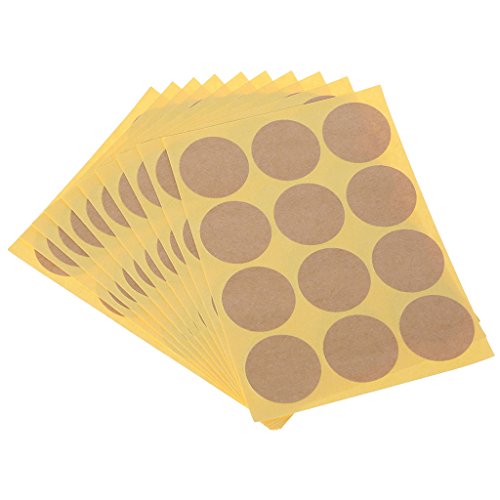 LANDUM 120 Stück blanko runde Bastelverpackungen Kraftpapier Versiegelung Aufkleber Etikett Papier DIY von LANDUM