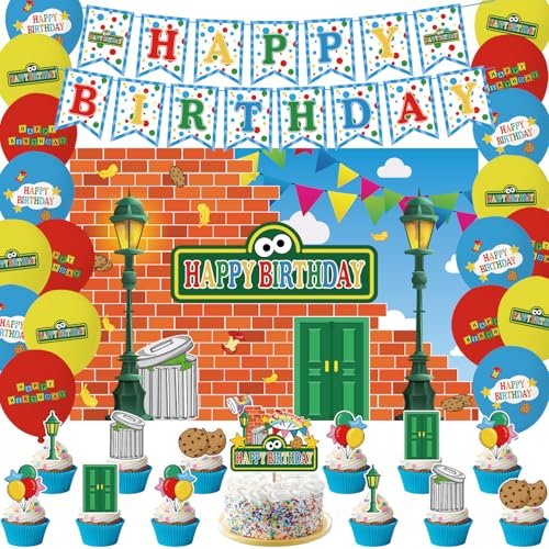 Geburtstag Party Dekorationen Ballon Set 33pcs enthält Happy Birthday Hintergrund, Banner, Luftballons, Tortenaufsätze und Cupcake Topper für Ihre besondere Feier Geburtstag Party Dekorationen Ballon Set 33pcs enthält Happy Birthday Hintergrund, Banner, Luftballons, Tortenaufsätze und Cupcake Topper für Ihre besondere Feier von LANFUBEISI