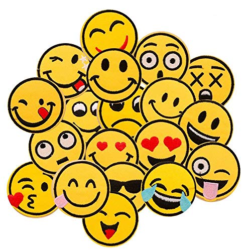 LANGING 20 Stück Emoji Expression Applizieren Aufnäher Bügelbild Flicken Patches Zum für T Shirt LANGING 20 Stück Emoji Expression Applizieren Aufnäher Bügelbild Flicken Patches Zum für T Shirt von LANGING